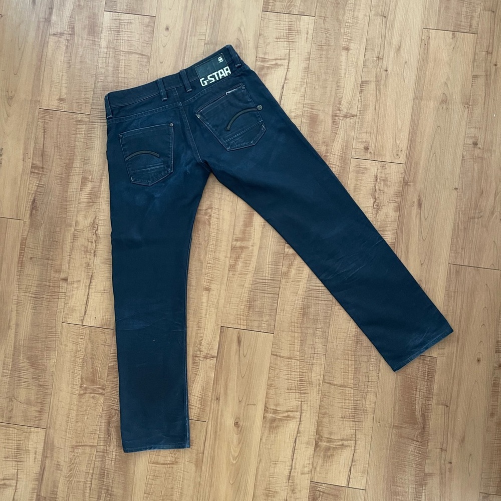 G-Star Men's Dark Blue 3301 Straight Jeans 31W 32L